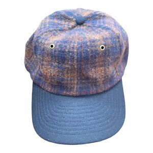Head Shots by KC Caps Wool Blend Plaid Flannel Adjustable Hat/Cap EUC